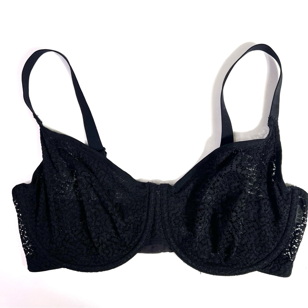 DKNY Modern Lace Unlined Underwire Bra Black Size 38DD - Picture 3 of 16
